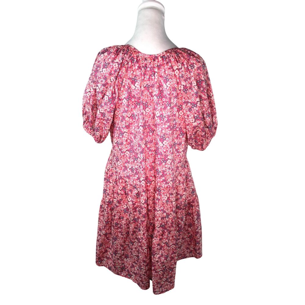 Spell and the Gypsy Poppy Smock floral all over print mini dress M puff sleeve - Picture 3 of 7